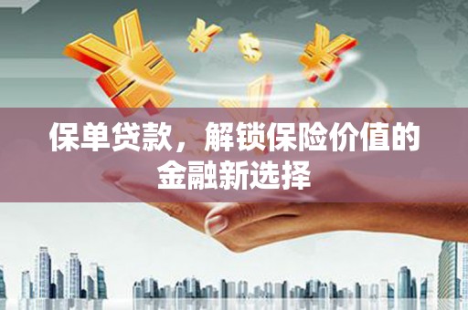 孙吴保单贷款，解锁保险价值的金融新选择
