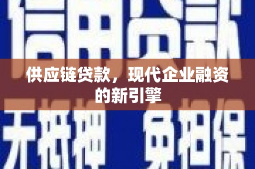 孙吴供应链贷款，现代企业融资的新引擎