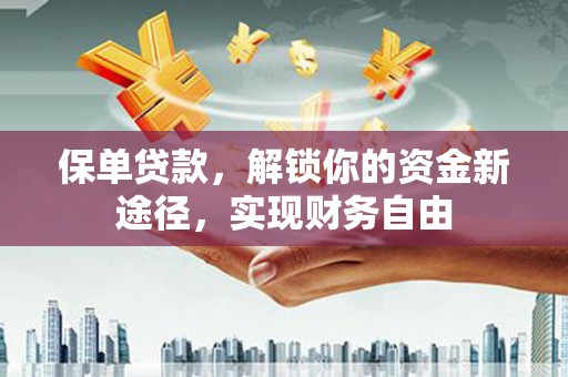 孙吴保单贷款，解锁你的资金新途径，实现财务自由